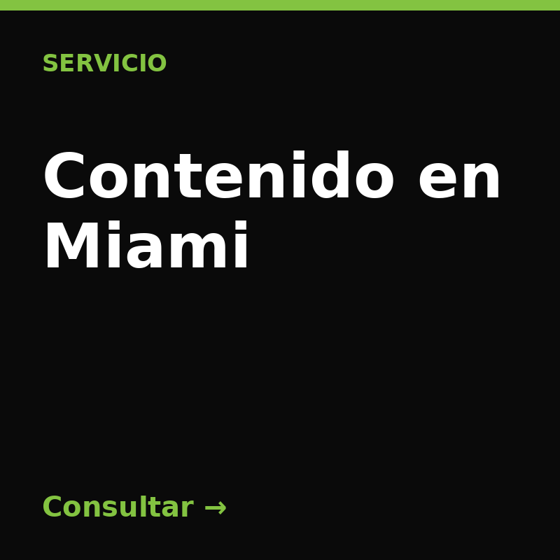 Contenido en Miami